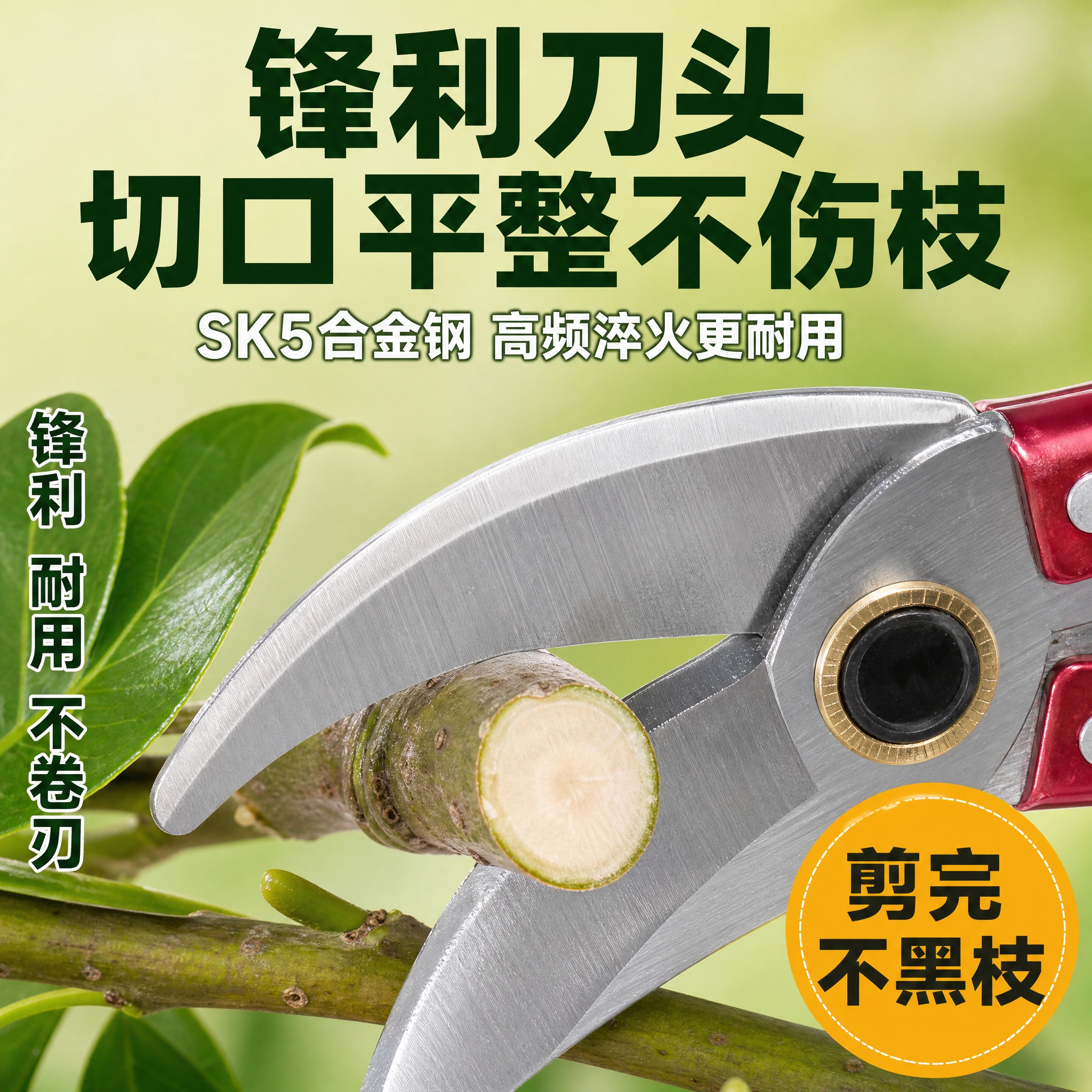 [主图-3] 刀头细节 锋利耐用 切口平整不伤树 [统一基调]… - 图片创意预览