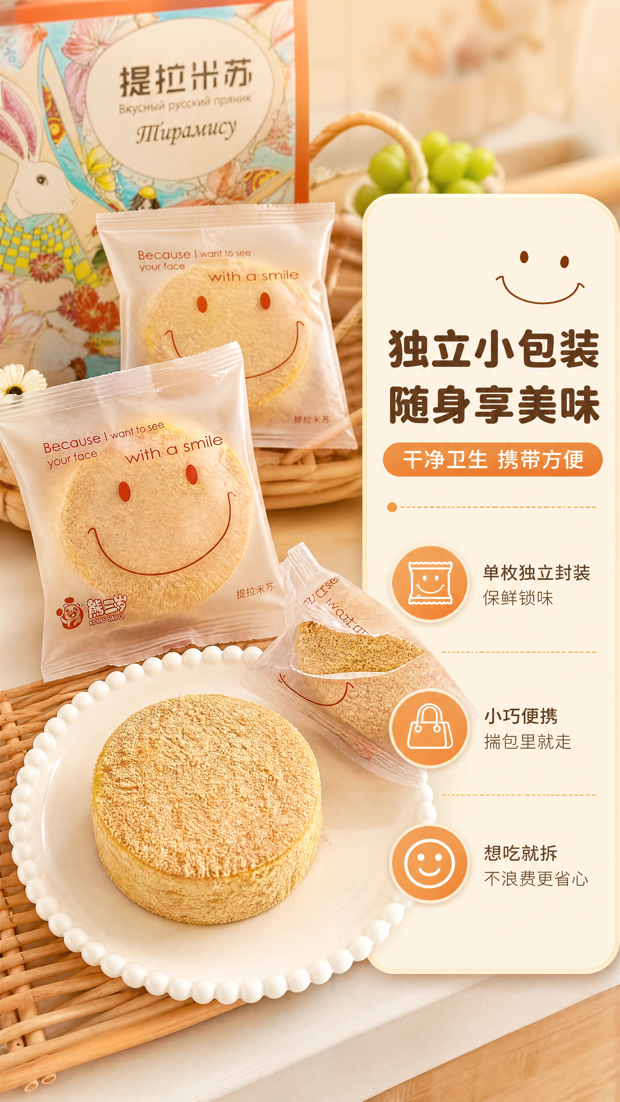 [商品] 使用【图5】和【图6】中的独立小包装提拉米苏；保留透… - 图片创意预览