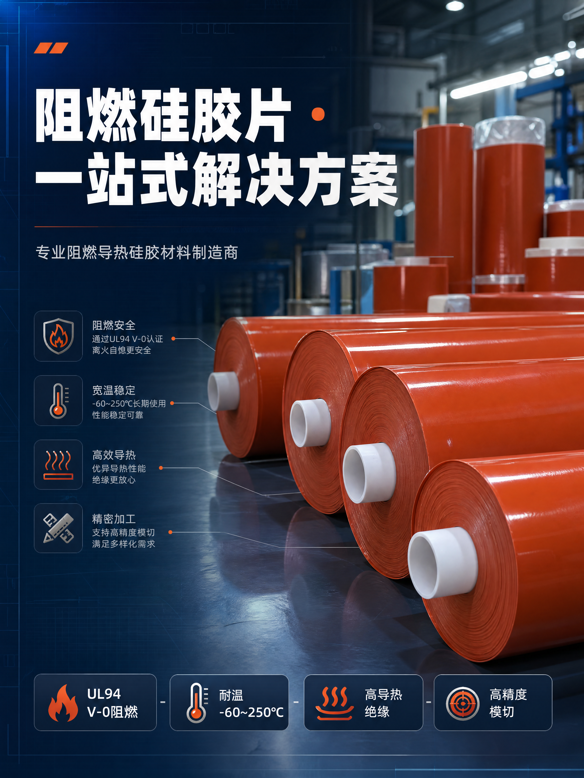 [商品] 使用【图1】橙红色阻燃硅胶卷材；保留产品橙红色硅胶材… - 图片创意预览