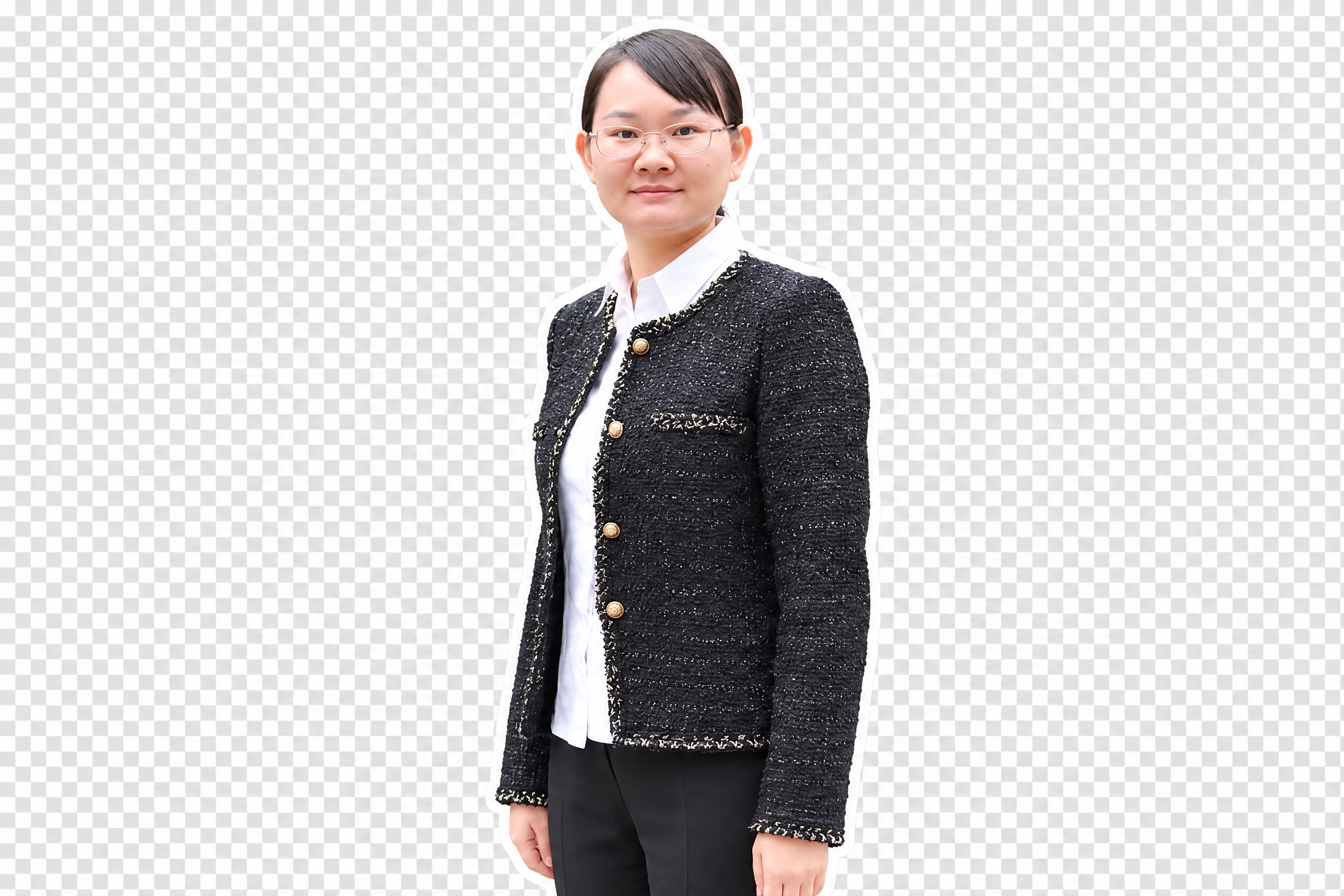 将图中的人像完整抠出，去除所有背景，在人像边缘添加一圈均匀的白… - 图片创意预览