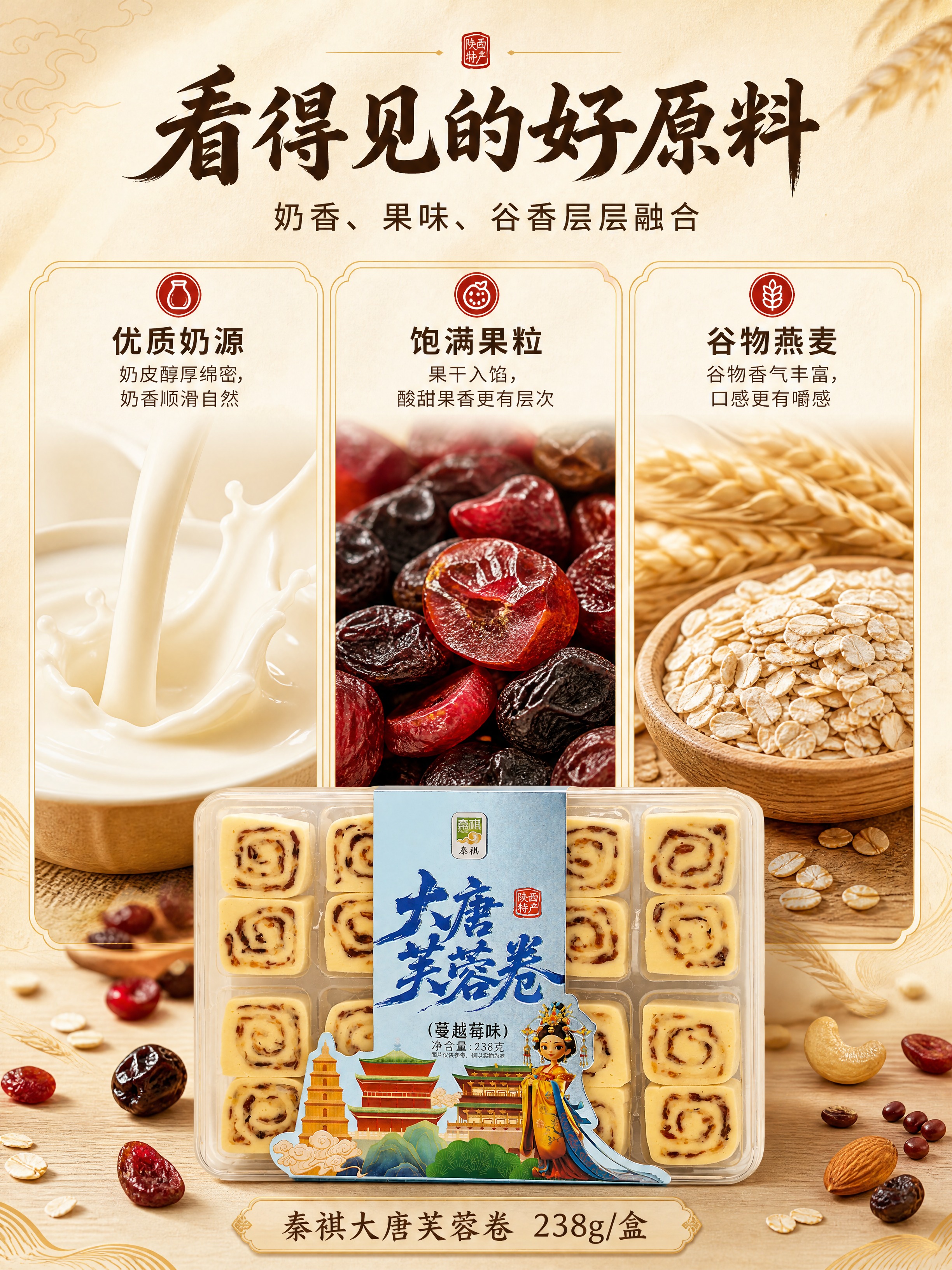 [商品] 使用【图7】【图2】大唐芙蓉卷产品图；保留产品方形卷… - 图片创意预览