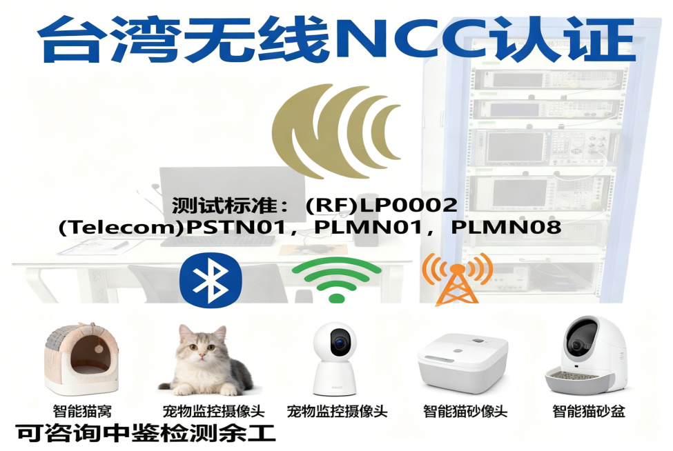 在原图片的基础上，在文字(Telecom)PSTN01，PLMN01，PLMN08下方的空白位置，分别添加智能猫窝、宠物监控摄像头和智能猫砂盆三张电子产品图片，每张图片下方对应添加文字：智能猫窝、宠物预览效果