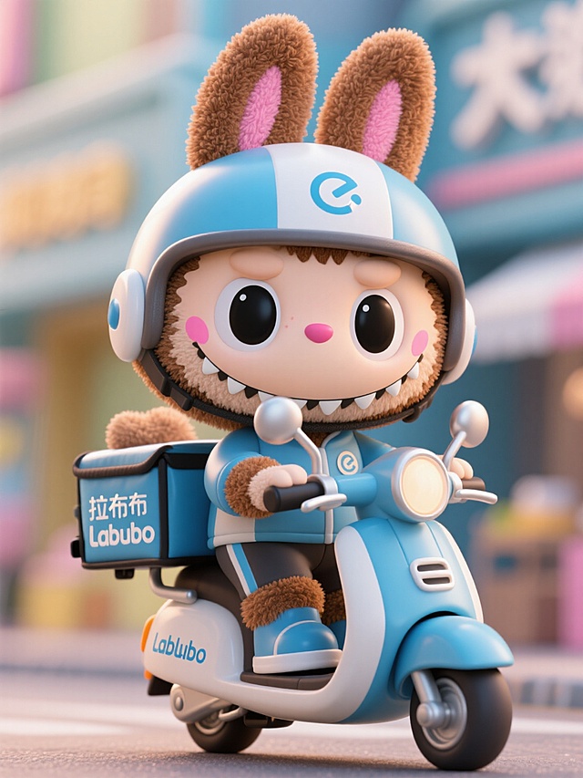 饿了么骑手labubu