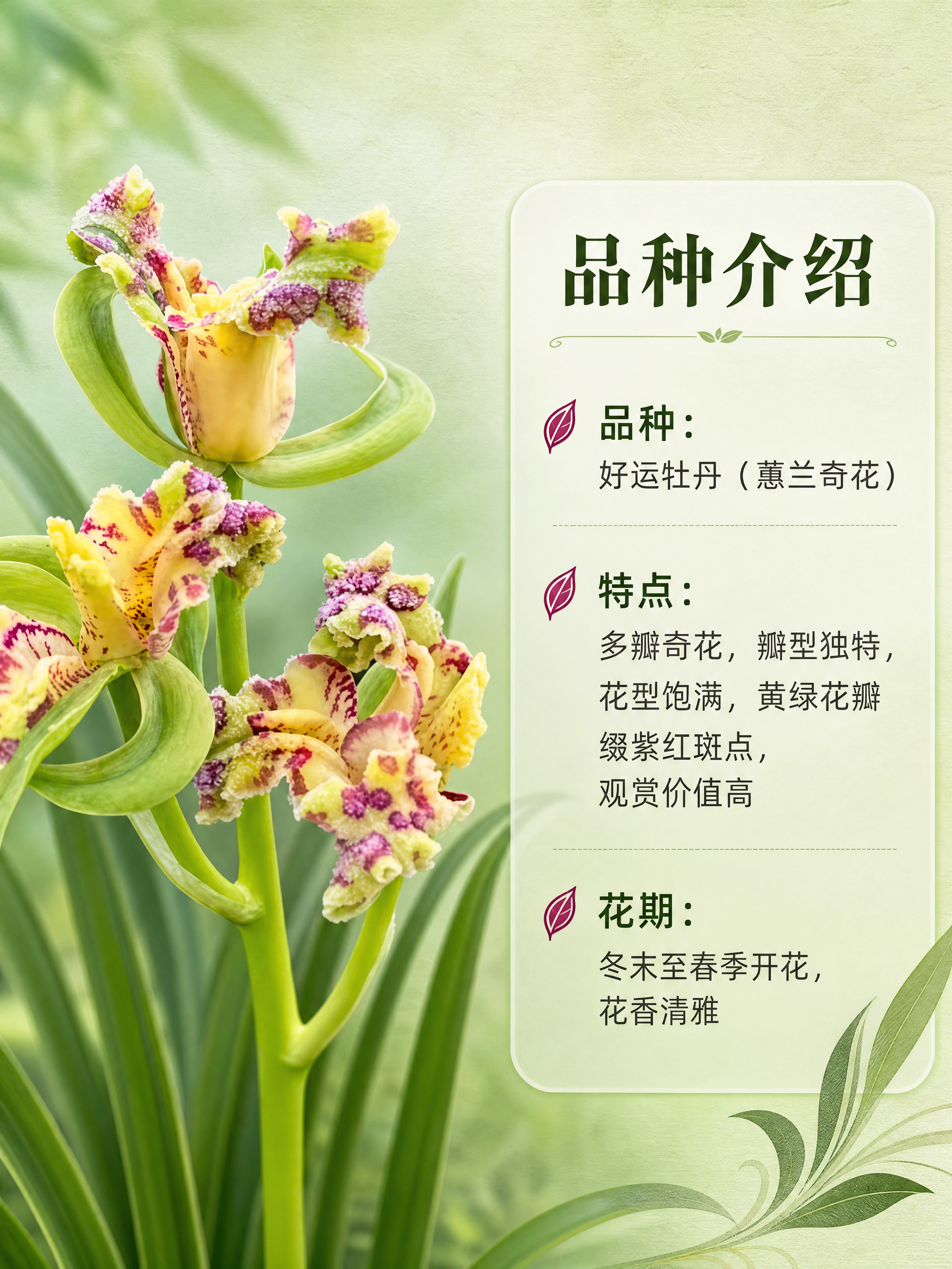[商品] 使用【图1】好运牡丹兰花；保留奇花多瓣独特花型、黄绿… - 图片创意预览