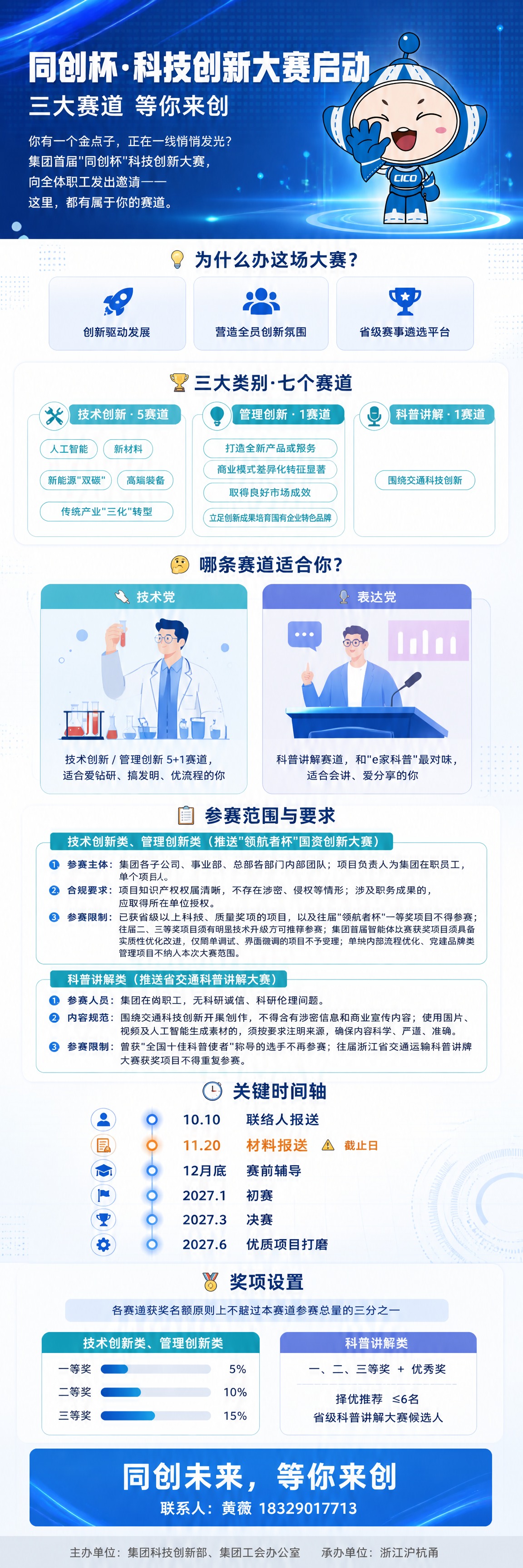 [素材说明] 使用【图1】集团C宝蓝色机器人吉祥物IP形象（保… - 图片创意预览