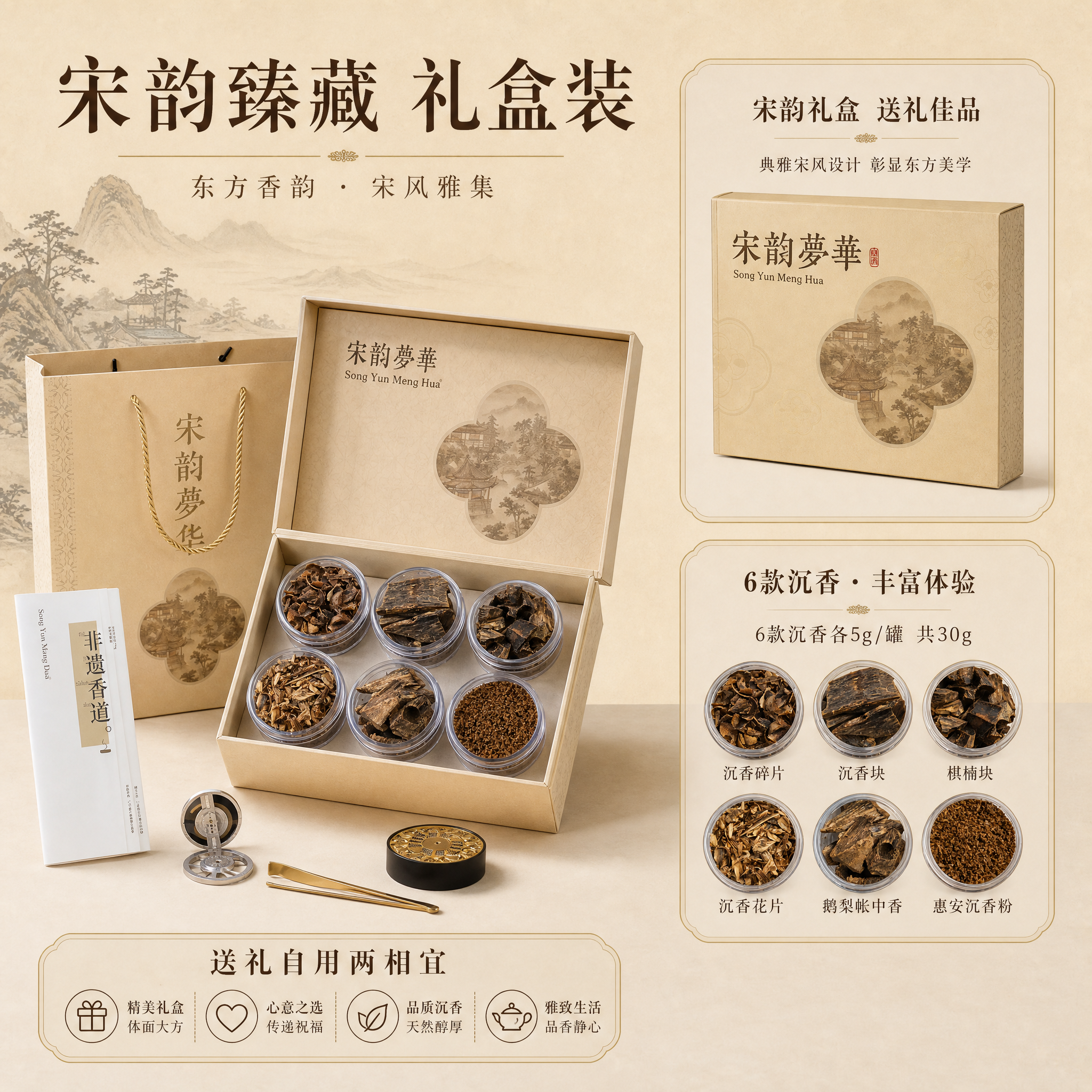 [主图-5] 沉香香料礼盒规格与包装展示，辅助购买决策。 [统… - 图片创意预览