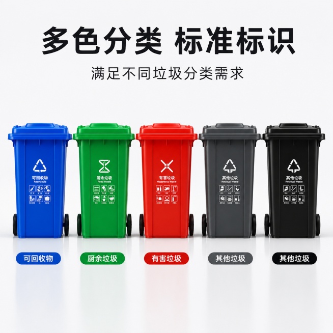「图片1」「图片1」「图片1」「图片1」「图片1」「图片1」我是一个环卫塑业垃圾桶的厂家 我在做拼多多网店需要你做环卫垃圾桶的主图 用我给你的参考图片 做十张主图 要求有场景图 痛点图 细节图 你在自预览效果