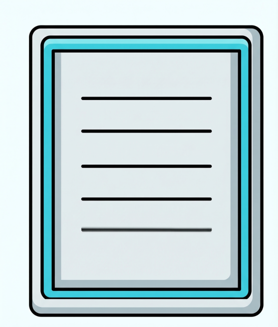 保持参考图片简约线条MBE插画风格，浅灰青蓝配色，无文字，仅保留横线即可，简化多余样式，生成电子文件版电放提单文档预览效果