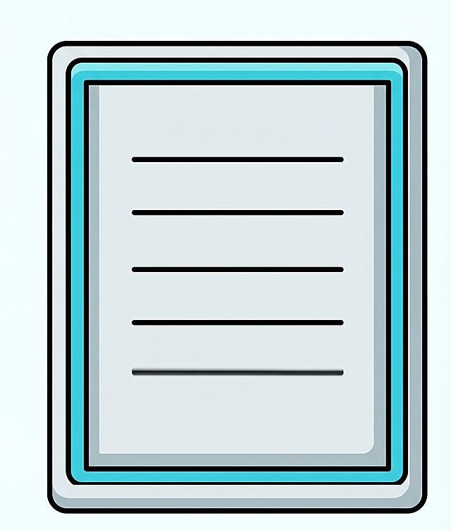 保持参考图片简约线条MBE插画风格，浅灰青蓝配色，无文字，仅保留横线即可，简化多余样式，生成电子文件版电放提单文档