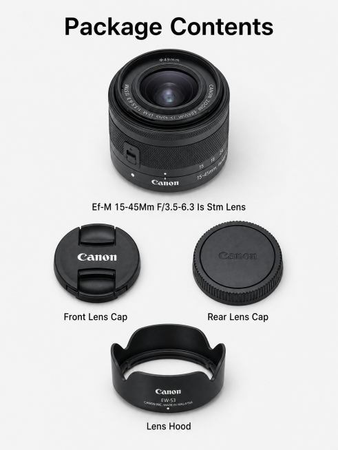 [第8屏] Package Contents - What You Get When You Buy Canon EF-M 15-45mm f/3.5-6.3 Is Stm.
[氛围/风格] Clea预览效果