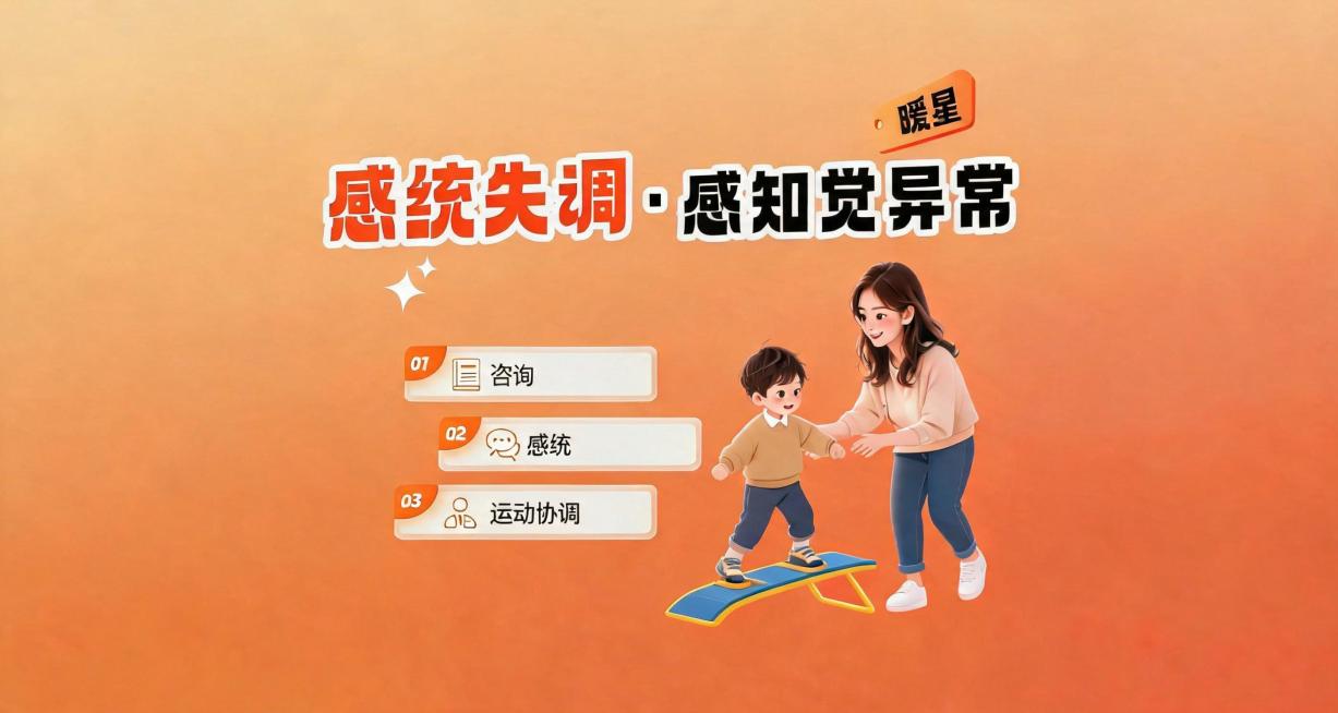 保持布局、配色、场景和所有其他文字内容不变，只修改第三个列表中的错别字，将错误的"运动协础"改为正确的"运动协调"，保留右上角暖星。预览效果