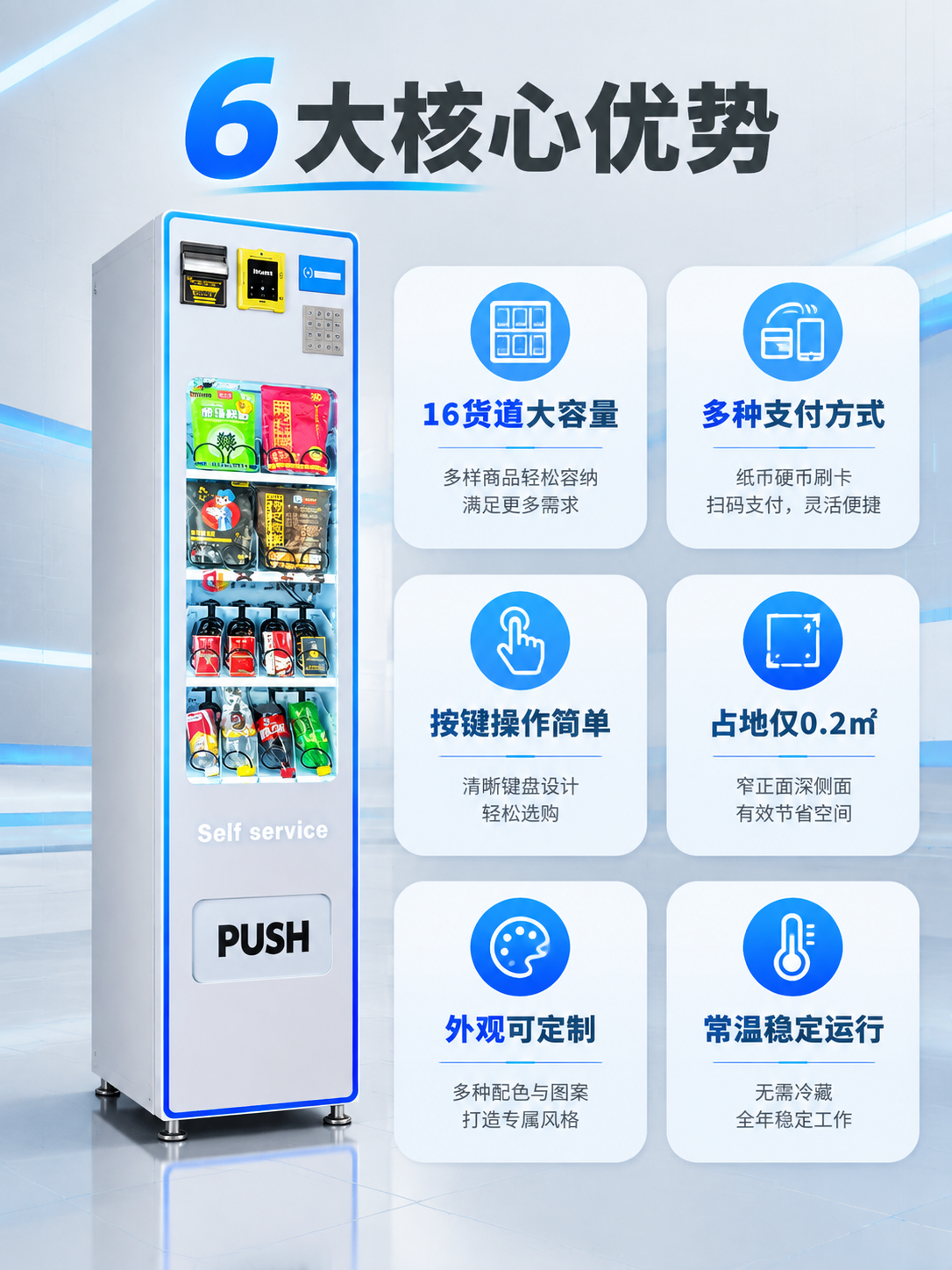 [商品] 使用【图1】白色款自助售货机；产品比例调整为正面更窄… - 图片创意预览