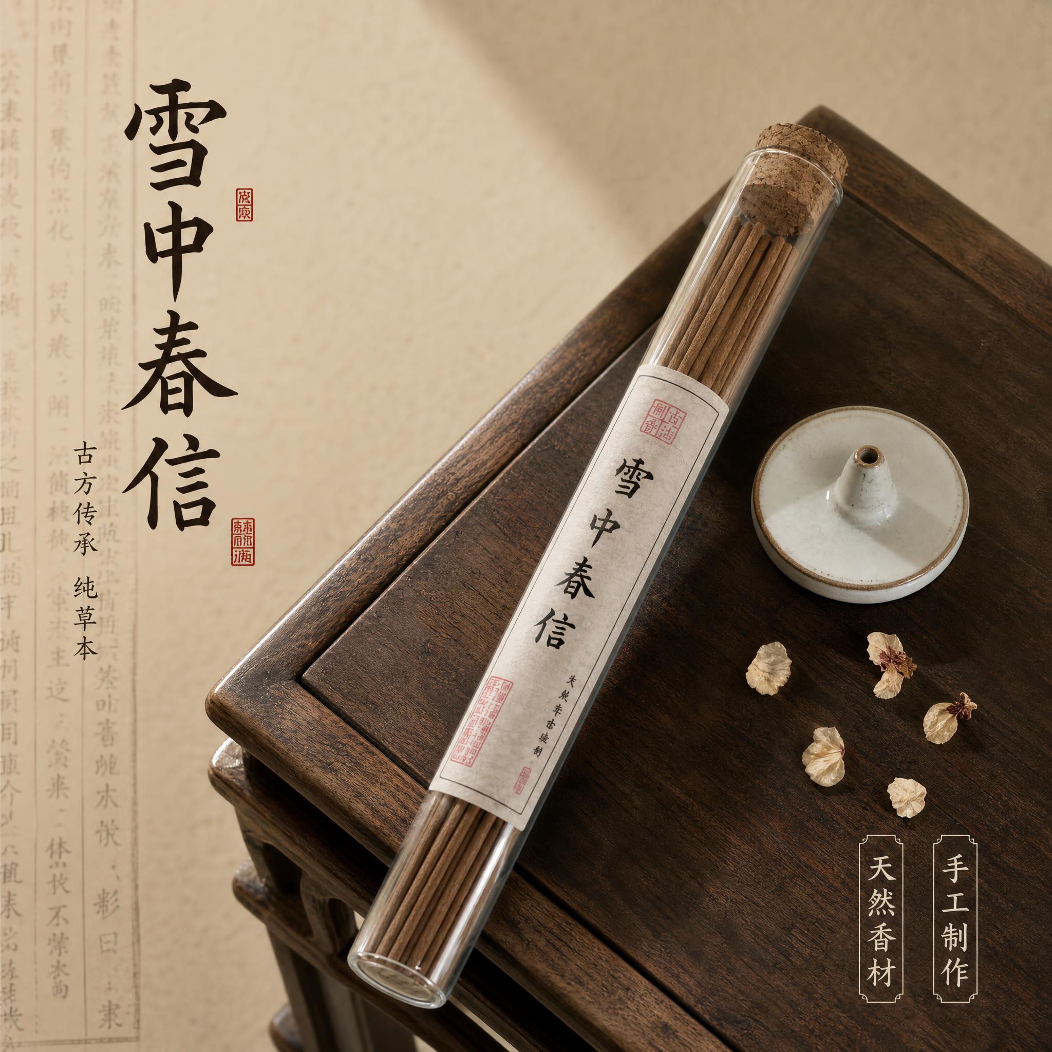 [主图-1] 雪中春信古方线香 空间氛围与单品呈现英雄图。 [… - 图片创意预览