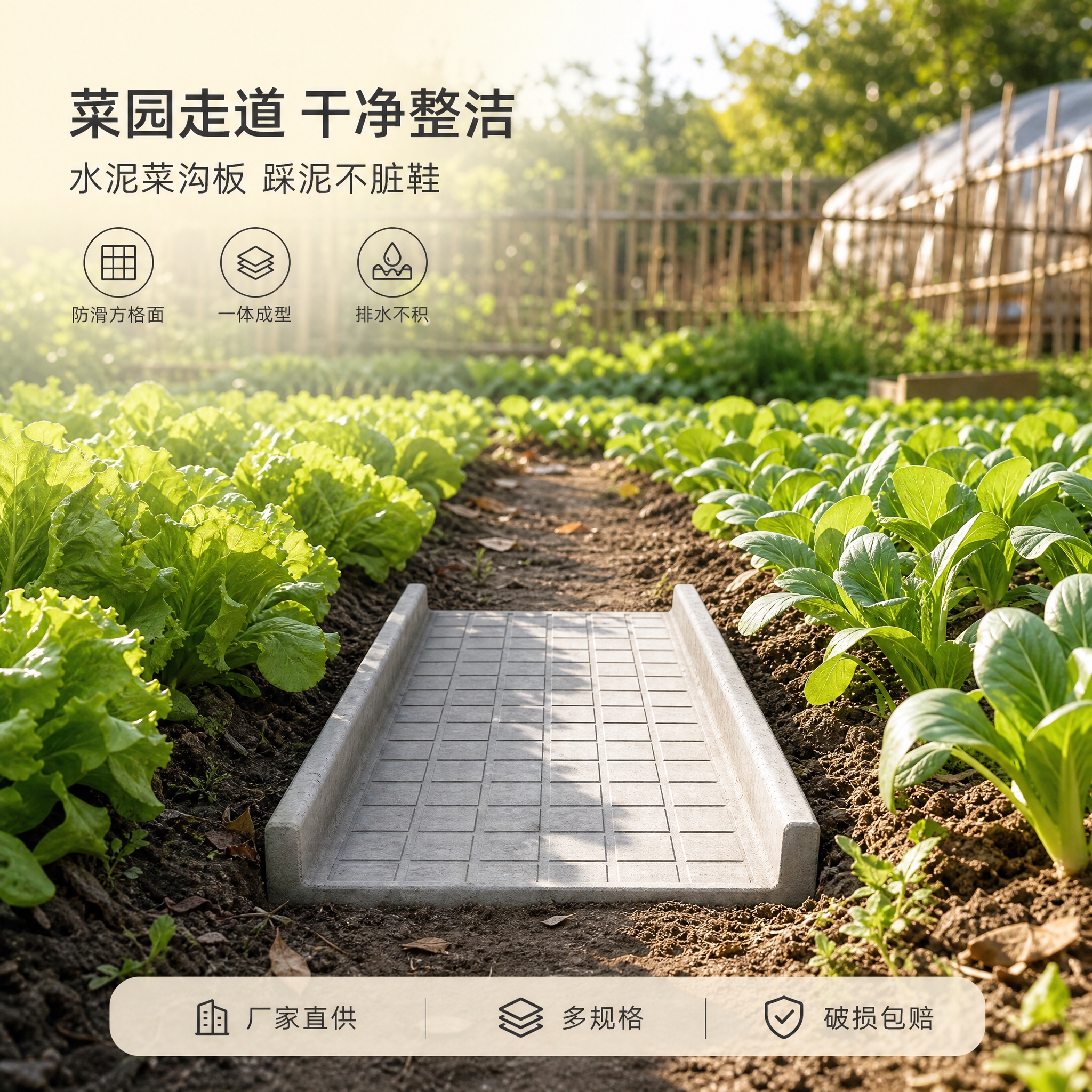 [单张主图] 水泥菜沟板 真实菜园场景主图 淘宝天猫1:1主图… - 图片创意预览