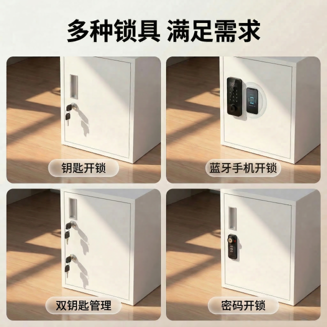 [原图参考] https://dify-grsai.dancf.com/images/4510848cf073421f9645d894fe7fdc20.png 保持所有锁具样式不变，全部改为单门储物柜预览效果