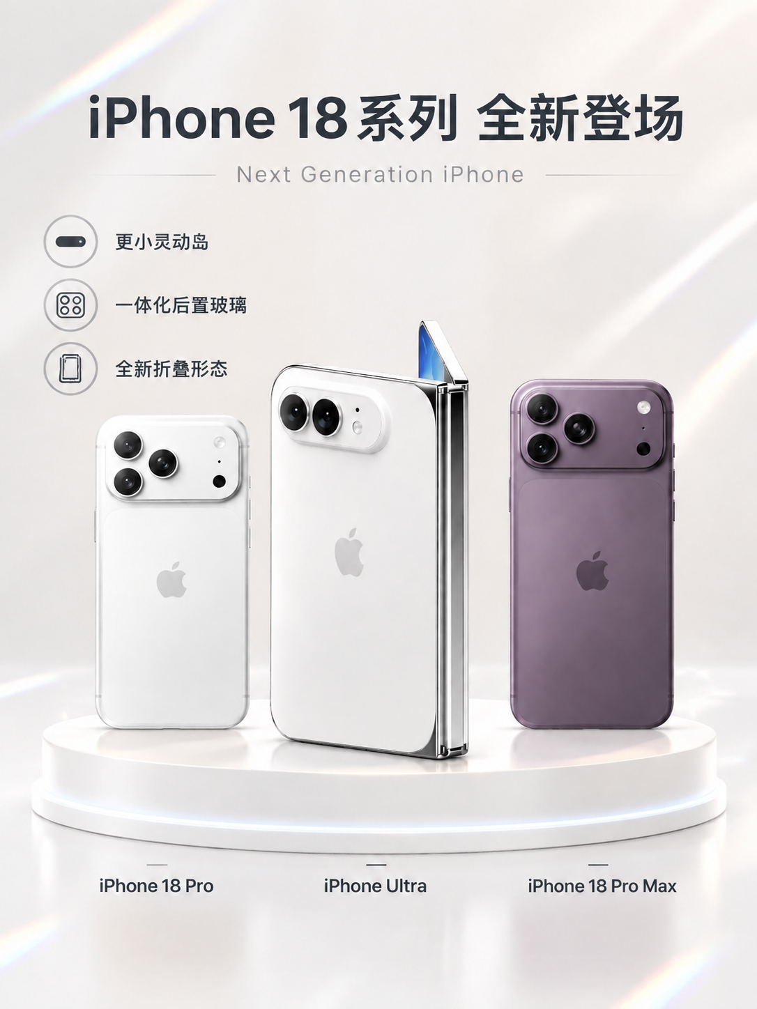 将图中的iPhone 18 Pro手机（金色/香槟金色那款）的… - 图片创意预览