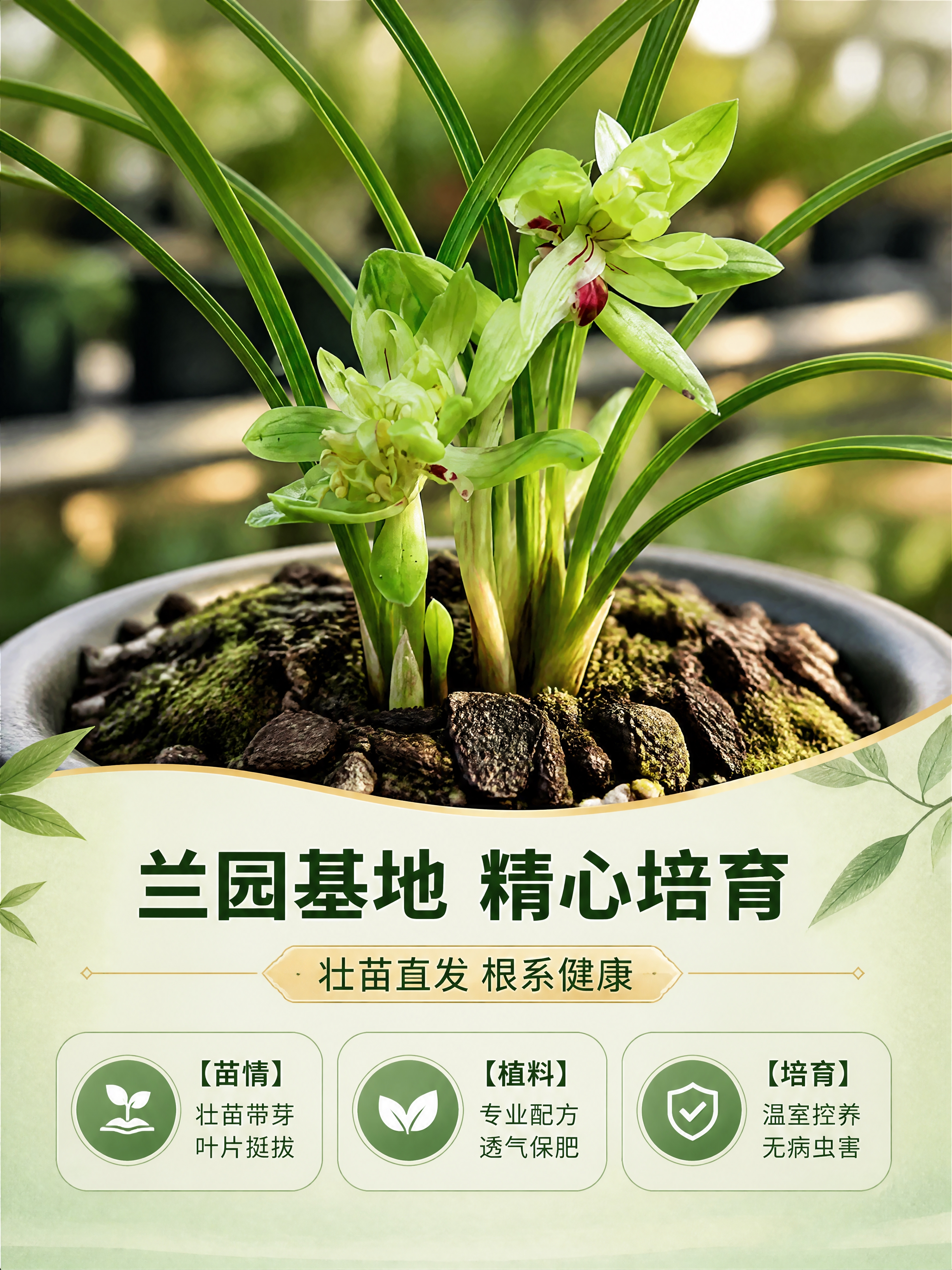 [商品] 使用【图5】余蝴蝶兰苗图作为主参考；保留兰叶数量、叶… - 图片创意预览