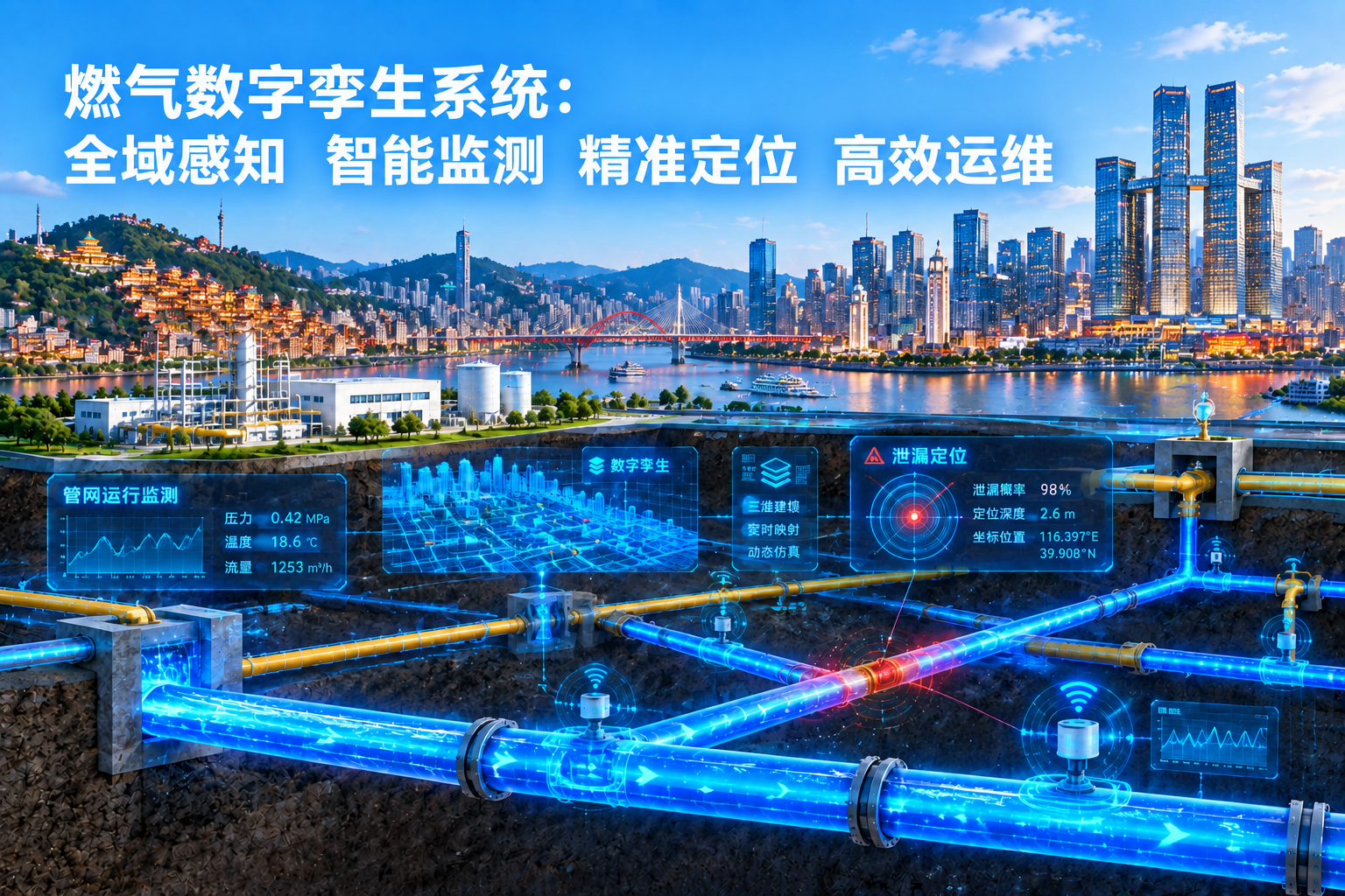 消除左上角的WITBEE万宾文字，将背景城市天际线替换为重庆的… - 图片创意预览