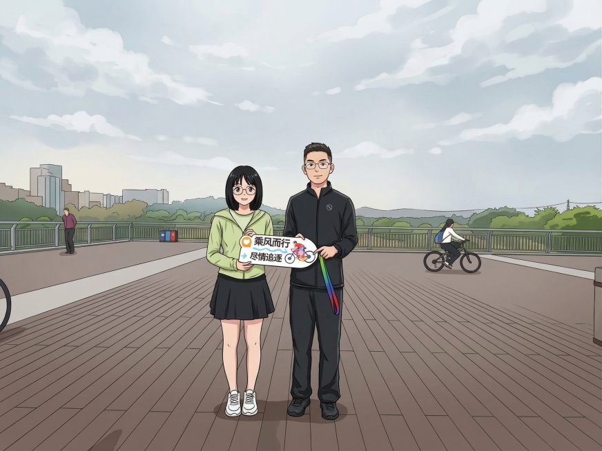 将照片中的真实人脸全部转换为二次元动漫卡通人脸，保持原场景、姿势和服饰不变预览效果