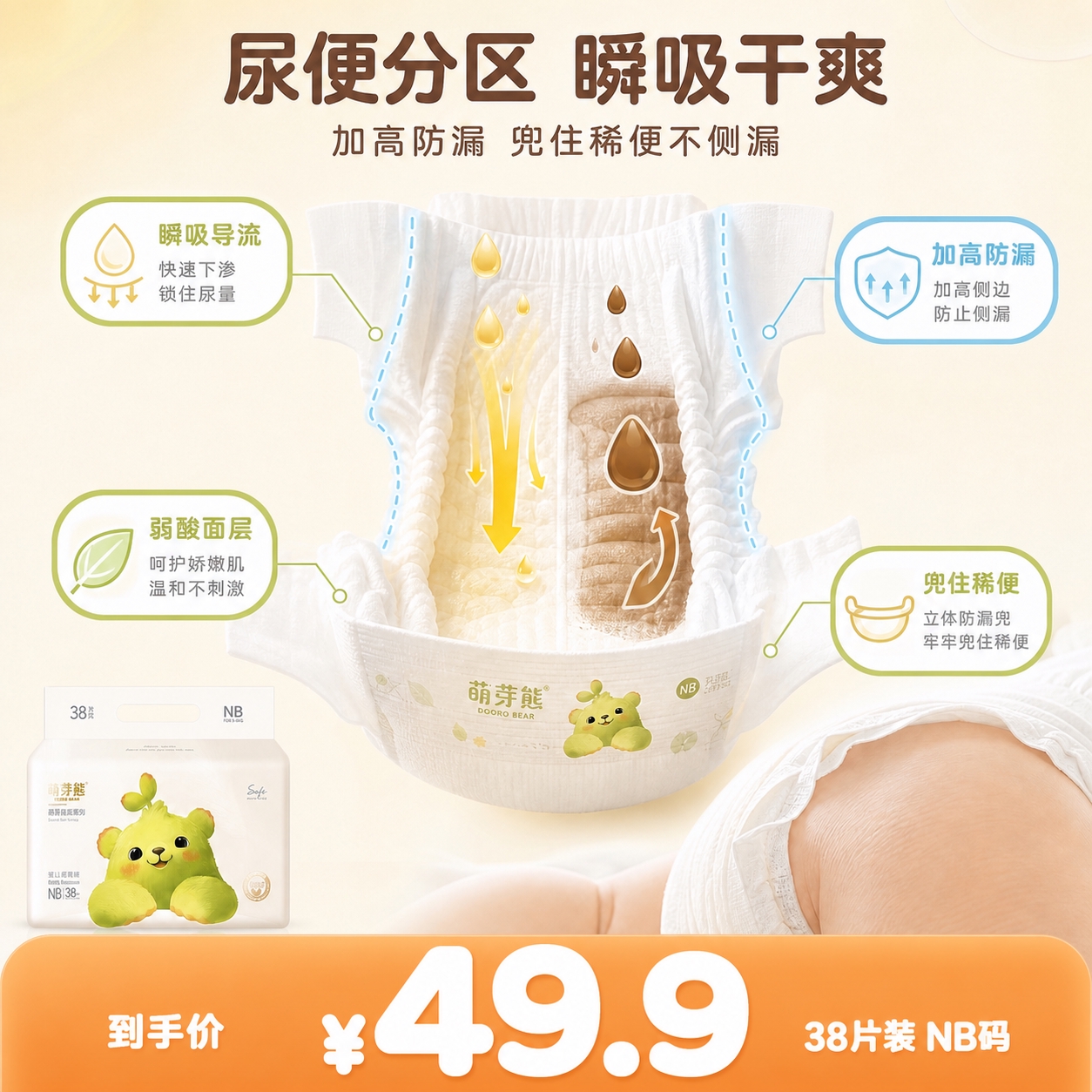 在图片底部添加一个醒目的大价格标识板块。价格板块占据底部约1/… - 图片创意预览