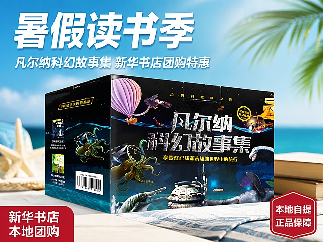 「图片1」「图片1」「图片1」「图片1」「图片1」「图片1」「图片1」「图片1」「图片1」「图片1」我需要生成一系列抖音团购的头图，比例为4：3，紧扣暑假读书季这一选题。新华书店的图书本地团购，以#901b21色号为主色调。设计一下