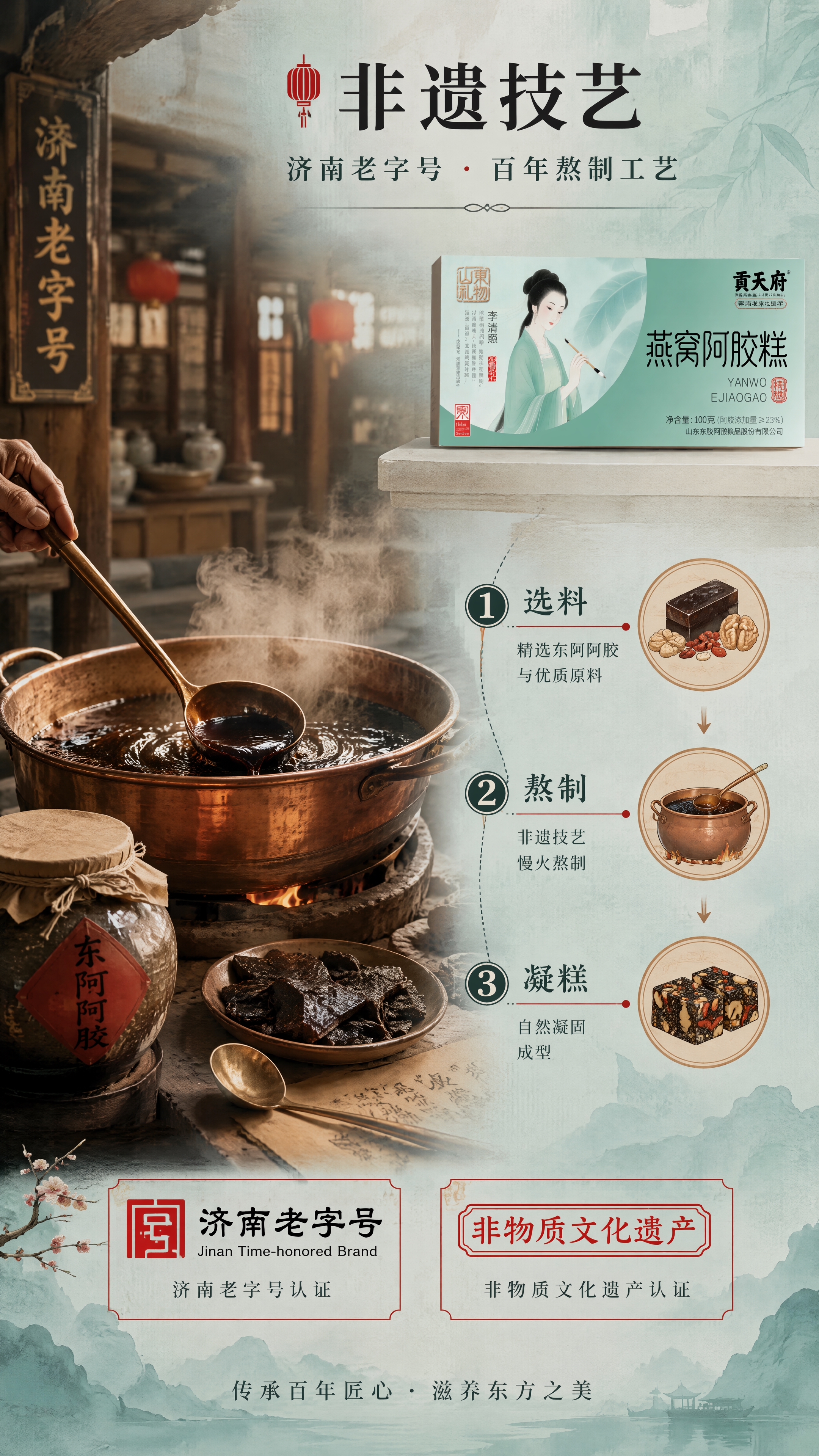 [商品] 使用【图1】李清照燕窝阿胶糕礼盒；保留包装盒所有文字… - 图片创意预览