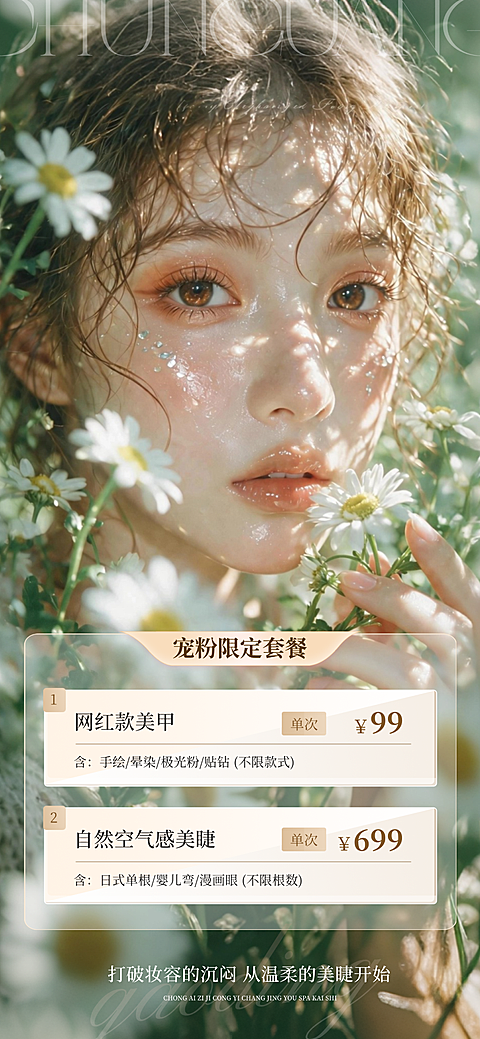 门店运营生活服务美业美甲美睫店今日营业手机海报AIGC