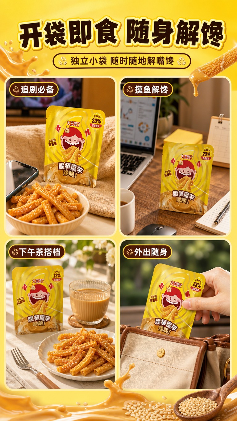 [商品] 使用【图2】魔小爱戴麻酱味爽魔芋独立小包装袋；保留包… - 图片创意预览