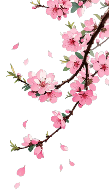 无损分辨率放大，画面降噪去雾，增强桃花细节，保留原构图和粉色桃花树枝花瓣的内容预览效果