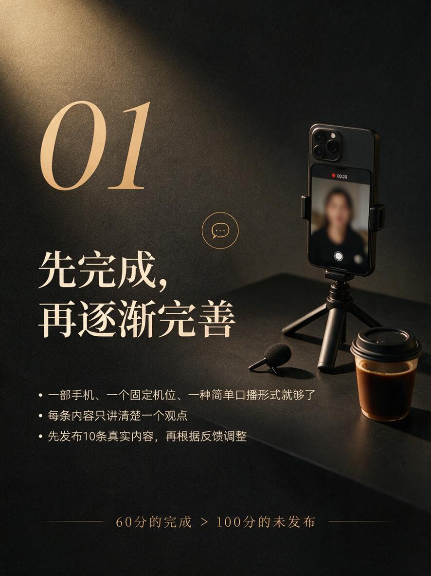 3:4竖版小红书图文内页，深黑色哑光背景，高级商业杂志拼贴风格… - 图片创意预览