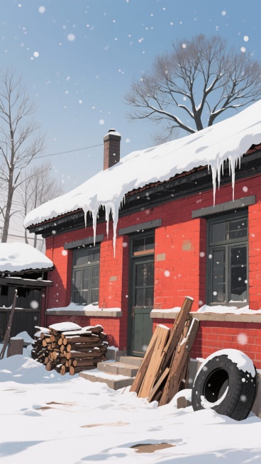 东北房屋场景，二次元画风，不要人，空镜头预览效果