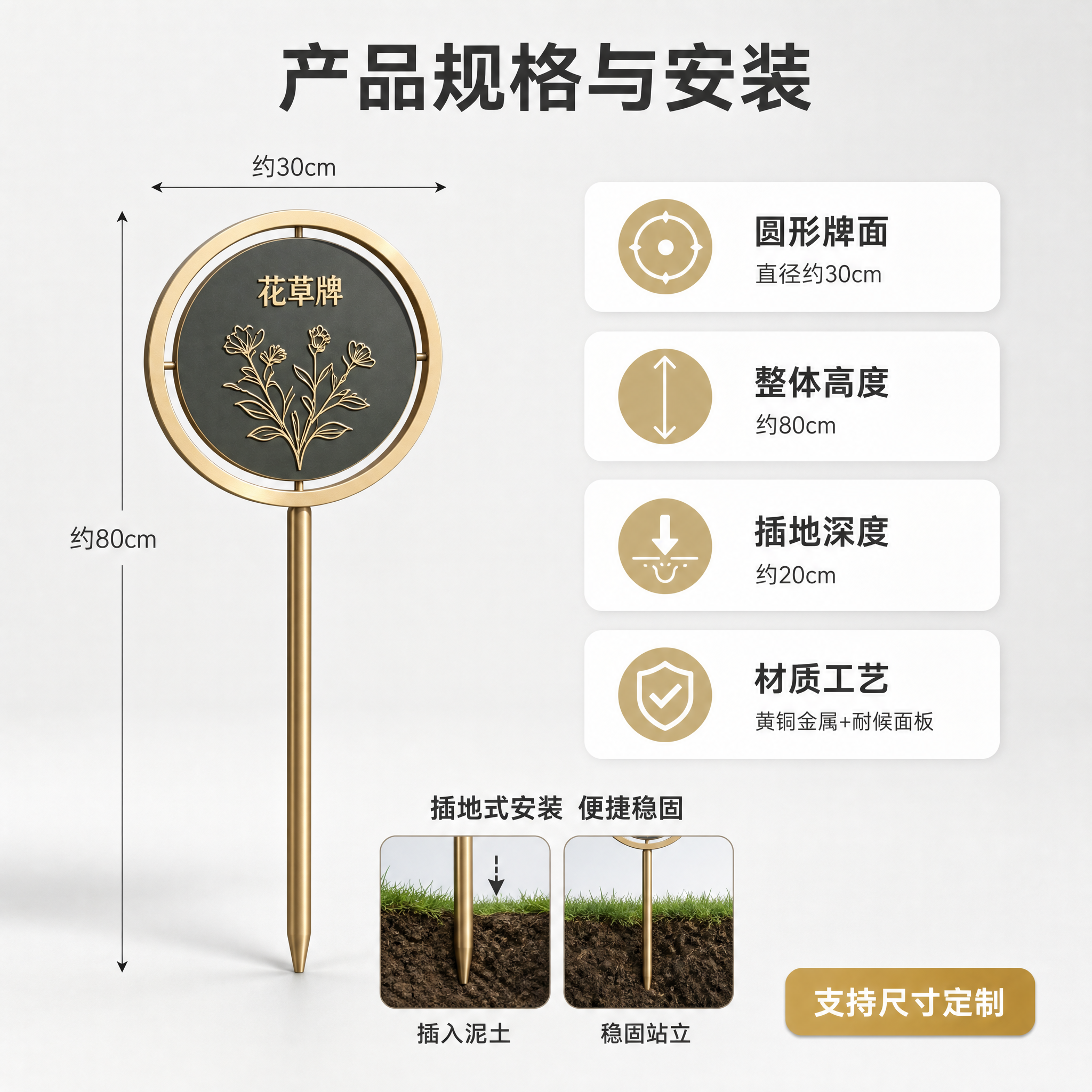 [主图-5] 花草牌规格尺寸与安装方式展示，完成下单前信息确认… - 图片创意预览