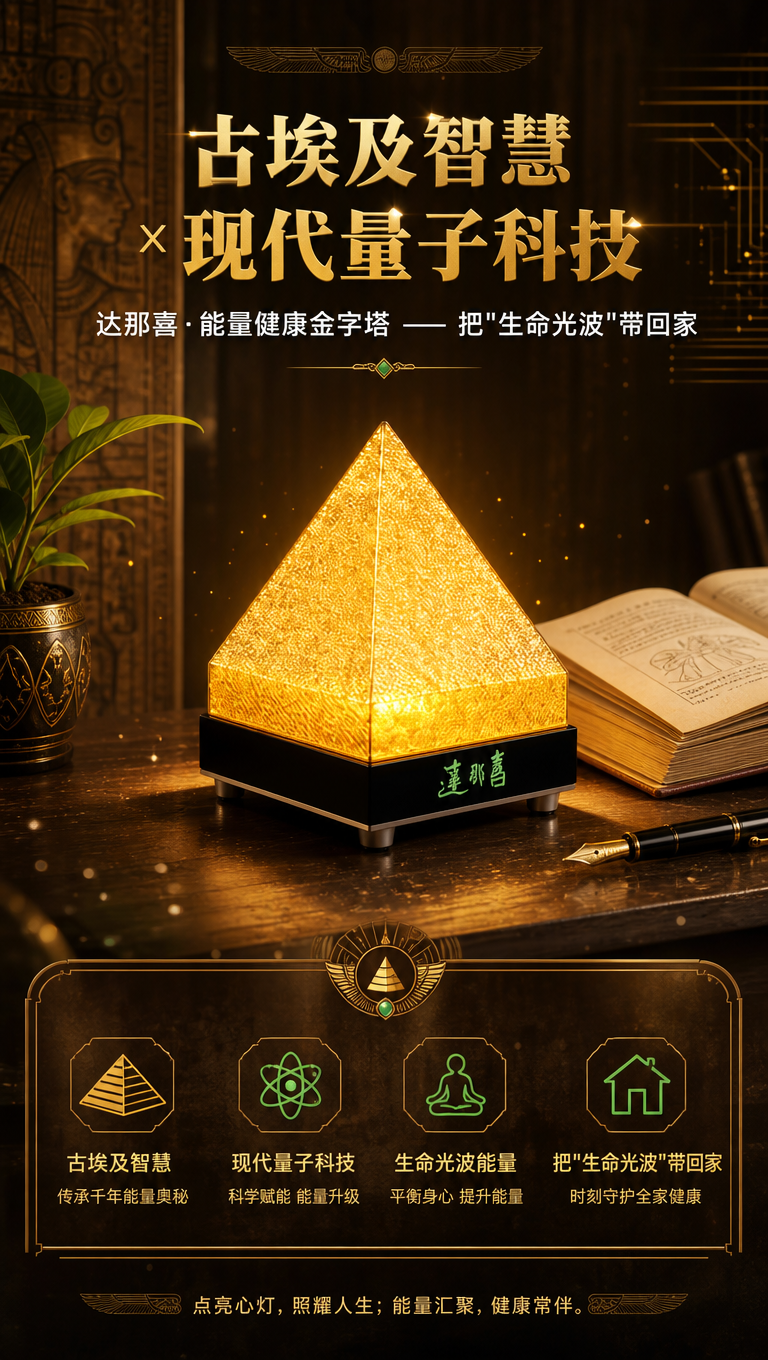 [商品] 使用【图1】达那喜能量健康金字塔灯（一代）；保留金色… - 图片创意预览