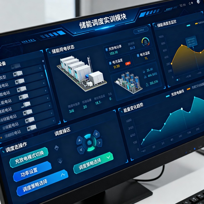 生成虚拟电厂仿真平台界面，分别生成包含主界面及各实训模块功能界面预览效果