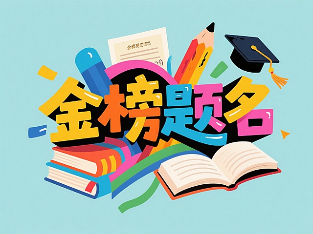 金榜题名，彩色字体设计