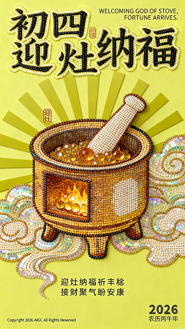 闪亮奢华的珠绣2026初四