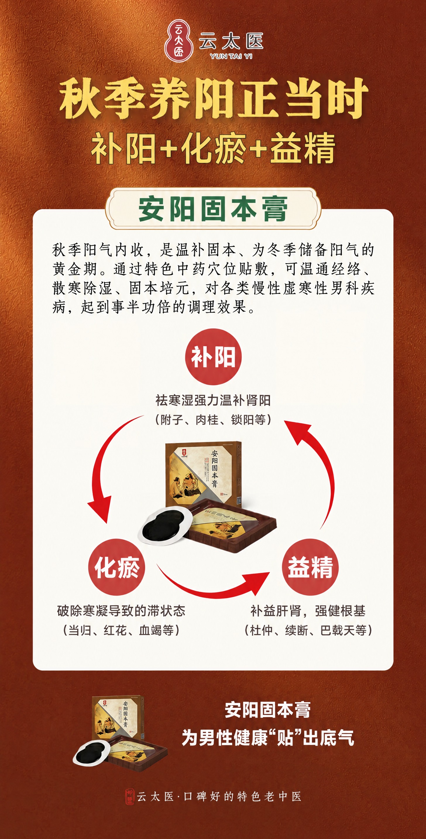 将这张海报的绿色底色替换为秋季暖棕红色调，背景为带有细腻纹理的… - 图片创意预览