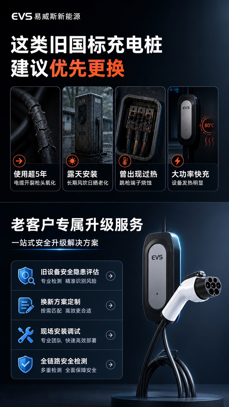 [商品] 使用【图2】新国标充电枪产品；保留黑白配色、EVS标… - 图片创意预览