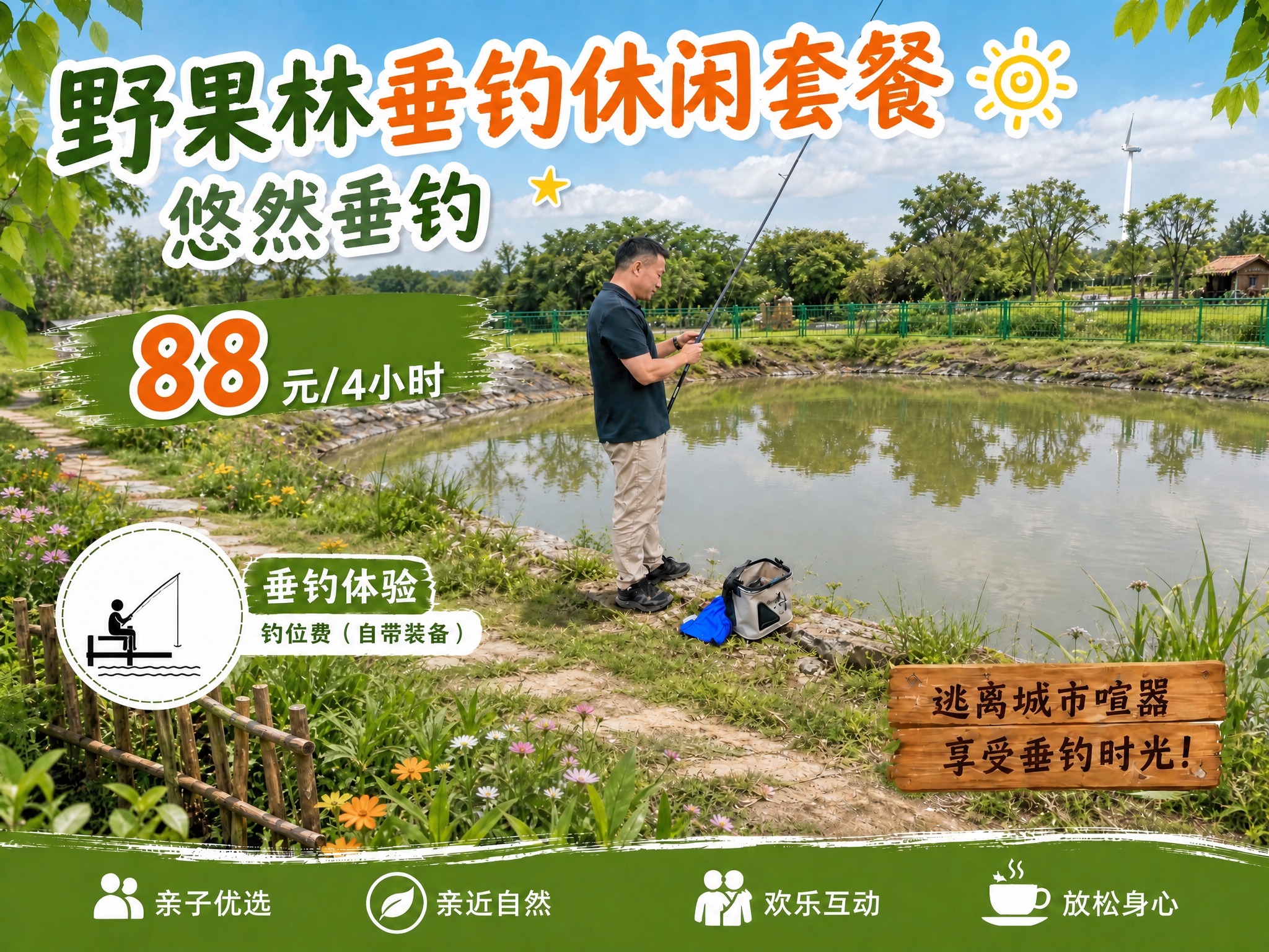 修改海报内容：1. 将左侧价格标签的"198元/人"改为"88… - 图片创意预览