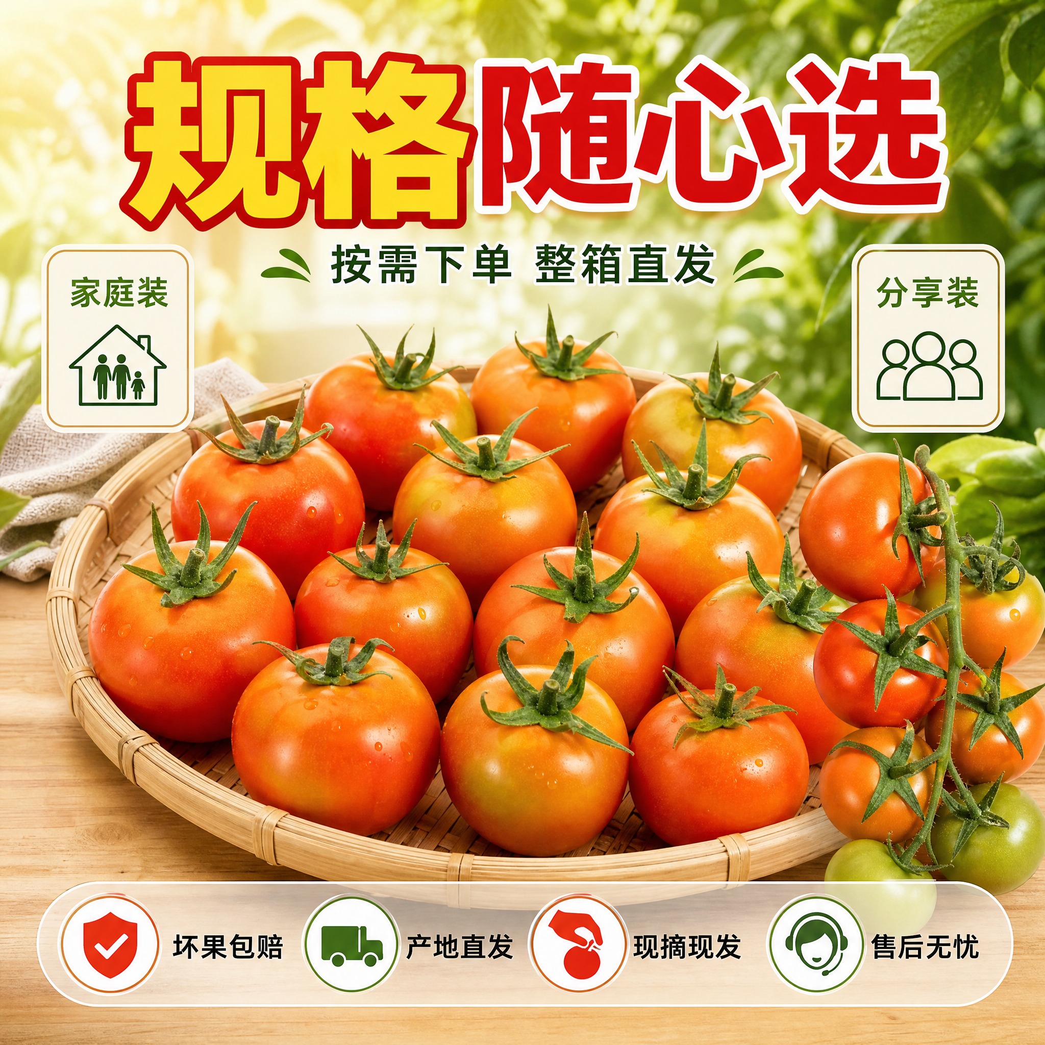 [主图-5] 商品名称：云南高原新鲜西红柿。主题与唯一任务：规… - 图片创意预览