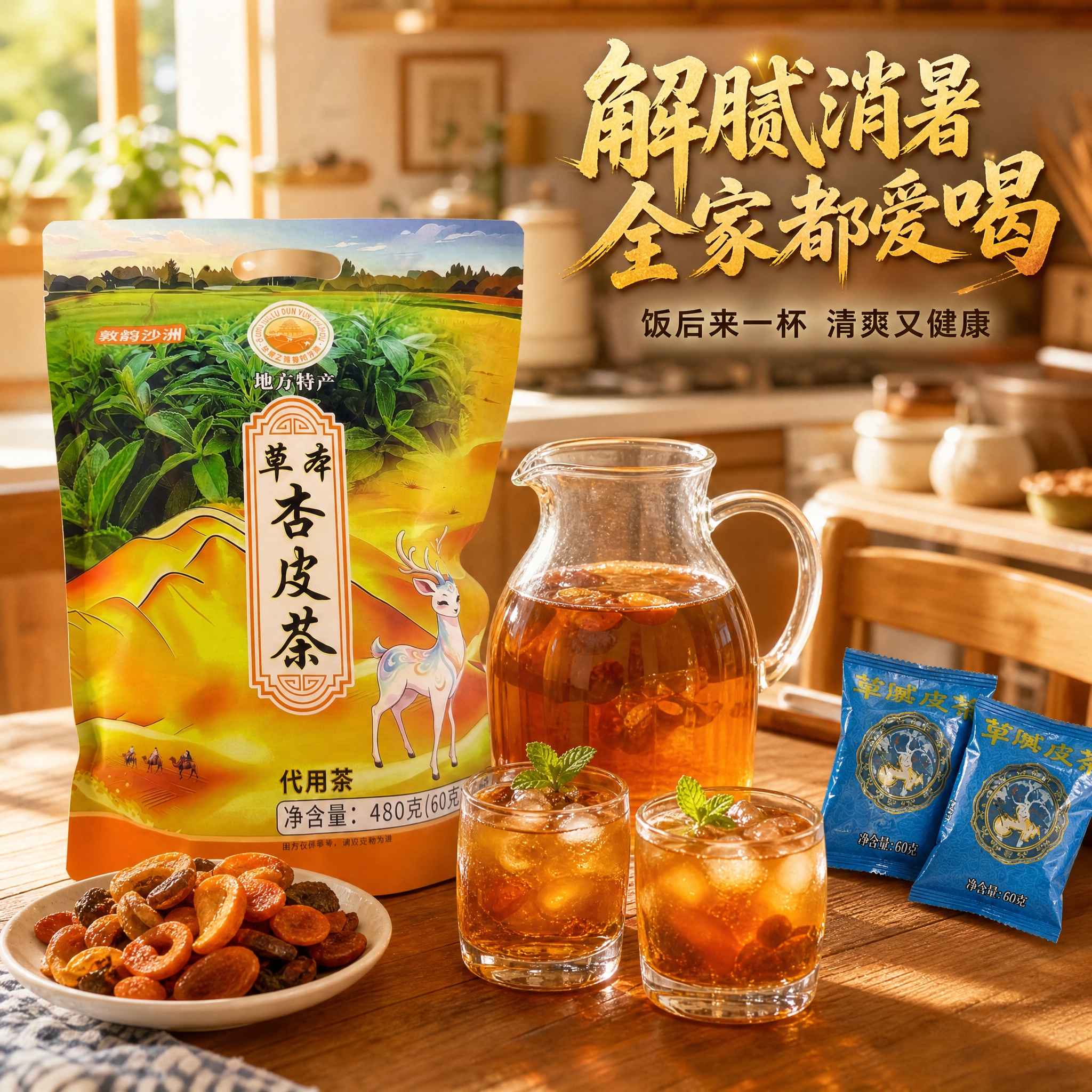 [主图-4] 场景体验 家庭饮用场景 [统一基调] 整体国风暖… - 图片创意预览