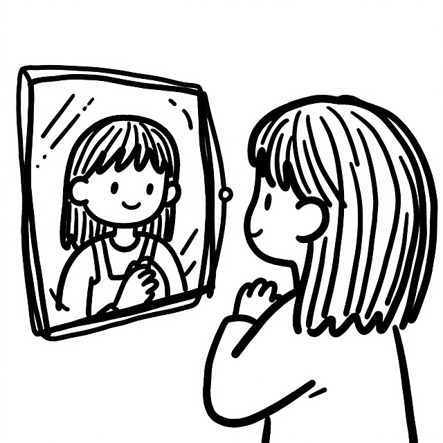 座位小红书美妆博主封面配图插画