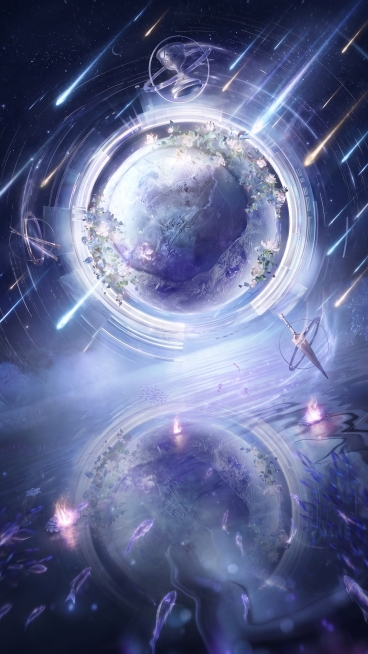 去掉图中人物和所有文字，添加流星雨预览效果