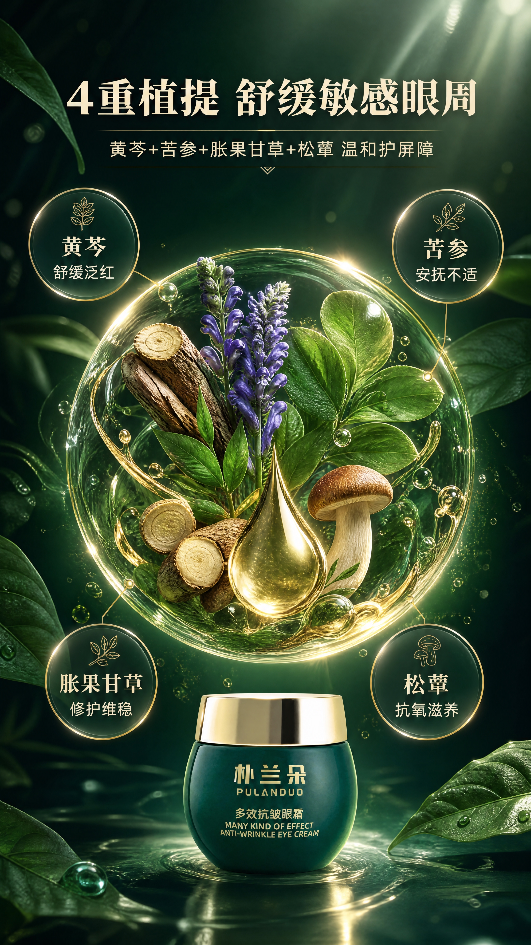 [商品] 本页为植萃成分专页，底部小面积融入【图1】眼霜产品，… - 图片创意预览