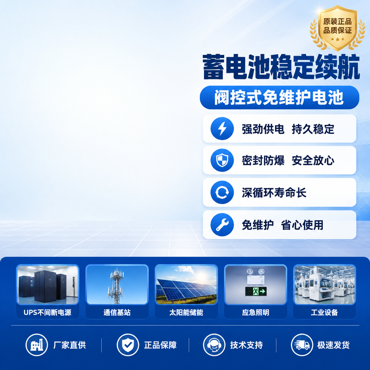 [单张主图] UPS电源蓄电池 淘宝主图 1440x1440… - 图片创意预览