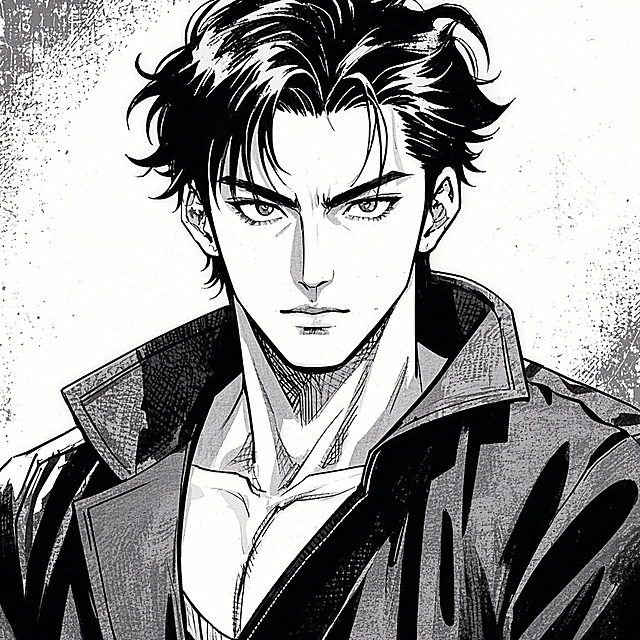 一位少年，帅气，棱角分明