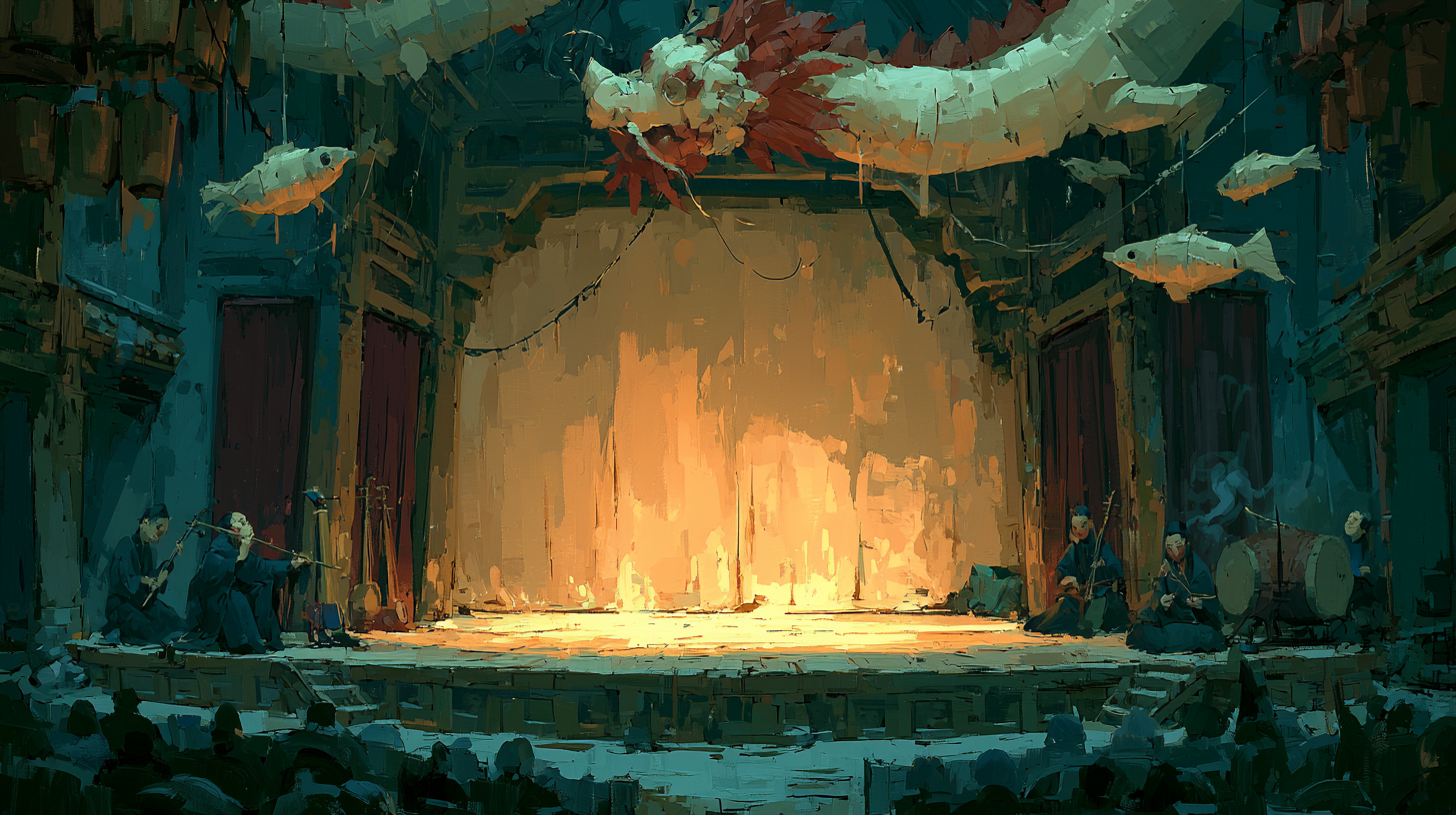 Traditional Chinese opera stage… - 图片创意预览