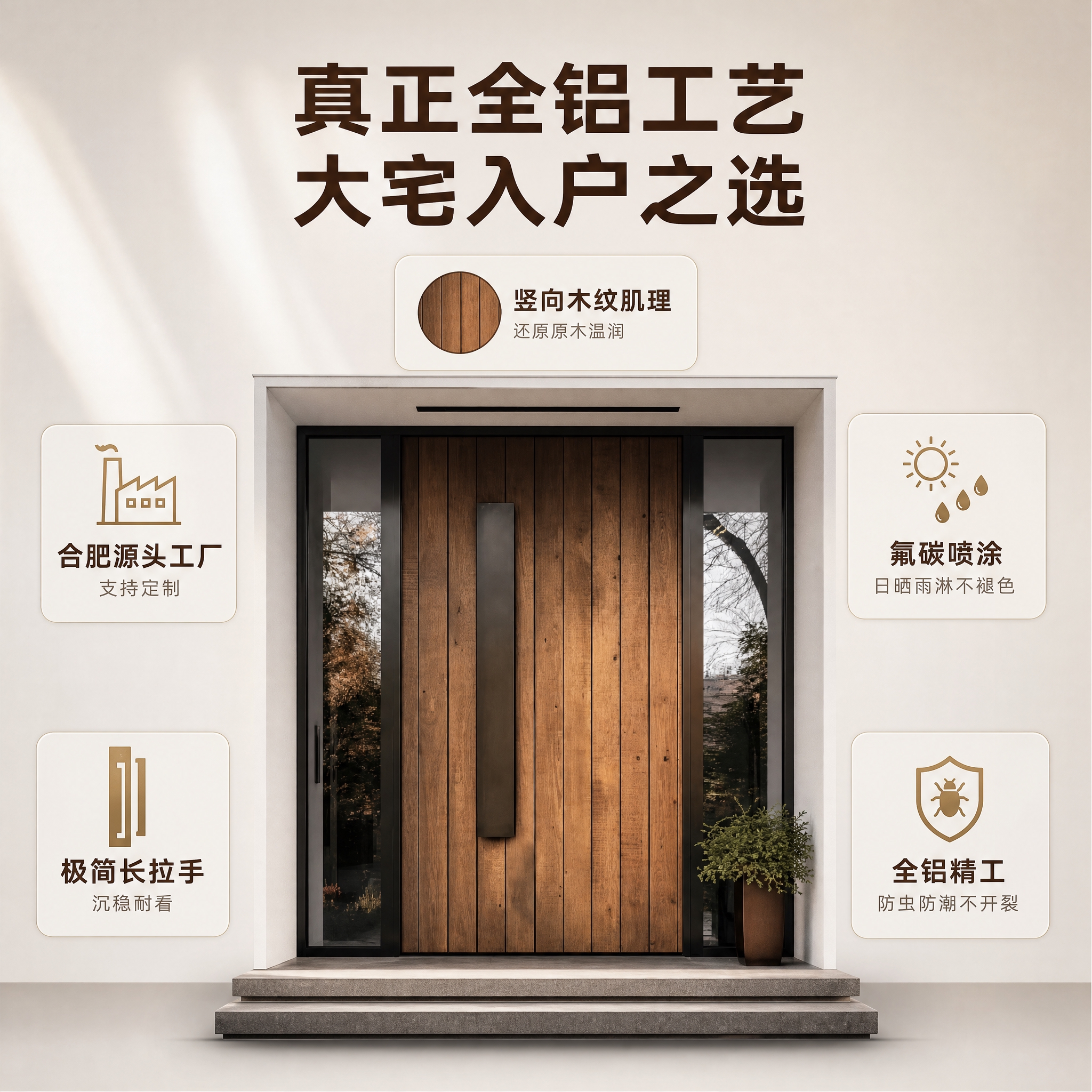 [主图-2] 核心亮点，主题：全铝工艺五大核心优势环绕展示，证… - 图片创意预览