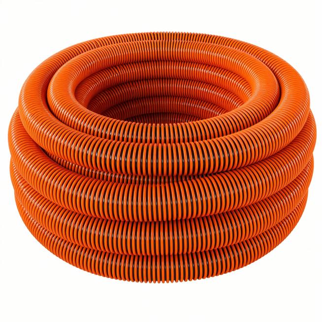 [Main Image 1] PVC Spiral Reinforced Corrugated Pipe, pure white background #FFFFFF, product centere预览效果