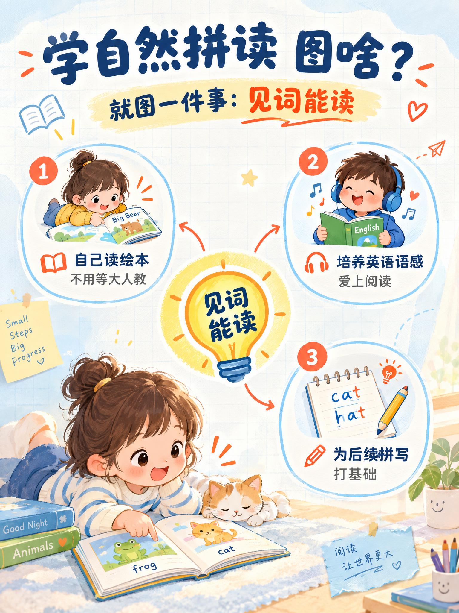 [画面] 自然拼读科普详情页第3张-学习价值。目标：讲清孩子学… - 图片创意预览
